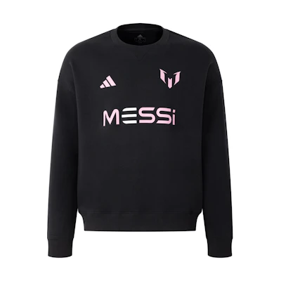 adidas Messi Crewneck Sweatshirt Black Soccer Casual Style JC6120