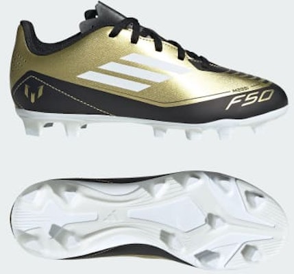 (Youth) adidas Messi F50 Club FxG 'Gold Metallic' IG9319 Buy (Youth) adidas Messi F50 Club FxG 'Gold Metallic' IG9319
