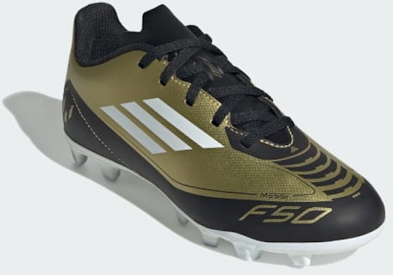 (Youth) adidas Messi F50 Club FxG 'Gold Metallic' IG9319 Purchase (Youth) adidas Messi F50 Club FxG 'Gold Metallic' IG9319