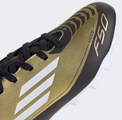 (Youth) adidas Messi F50 Club FxG 'Gold Metallic' IG9319 1