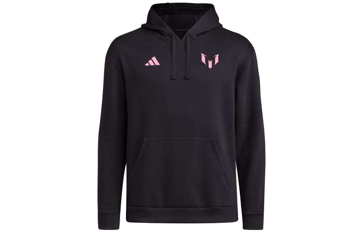 adidas Messi Inter Miami No10 Graphic Hoodie Black Pullover Sweatshirt JF4293