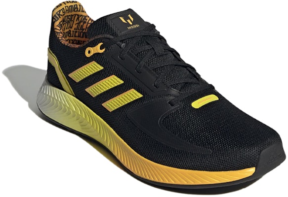 adidas Messi Runfalcon 2.0 'Black Bright Yellow' GW3670 Lookbook adidas Messi Runfalcon 2.0 'Black Bright Yellow' GW3670