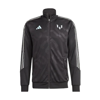 adidas Messi Striped Soccer Jacket Black - Quick-Dry Sportswear IJ4936