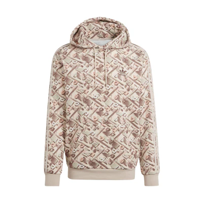 adidas Metaverse All-Over Print Hoodie Beige Long Sleeve IN9126