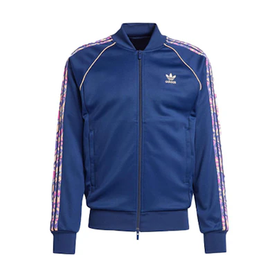 adidas METAVERSE SST Graphic Print Colorblock Jacket - Navy Blue IN9125