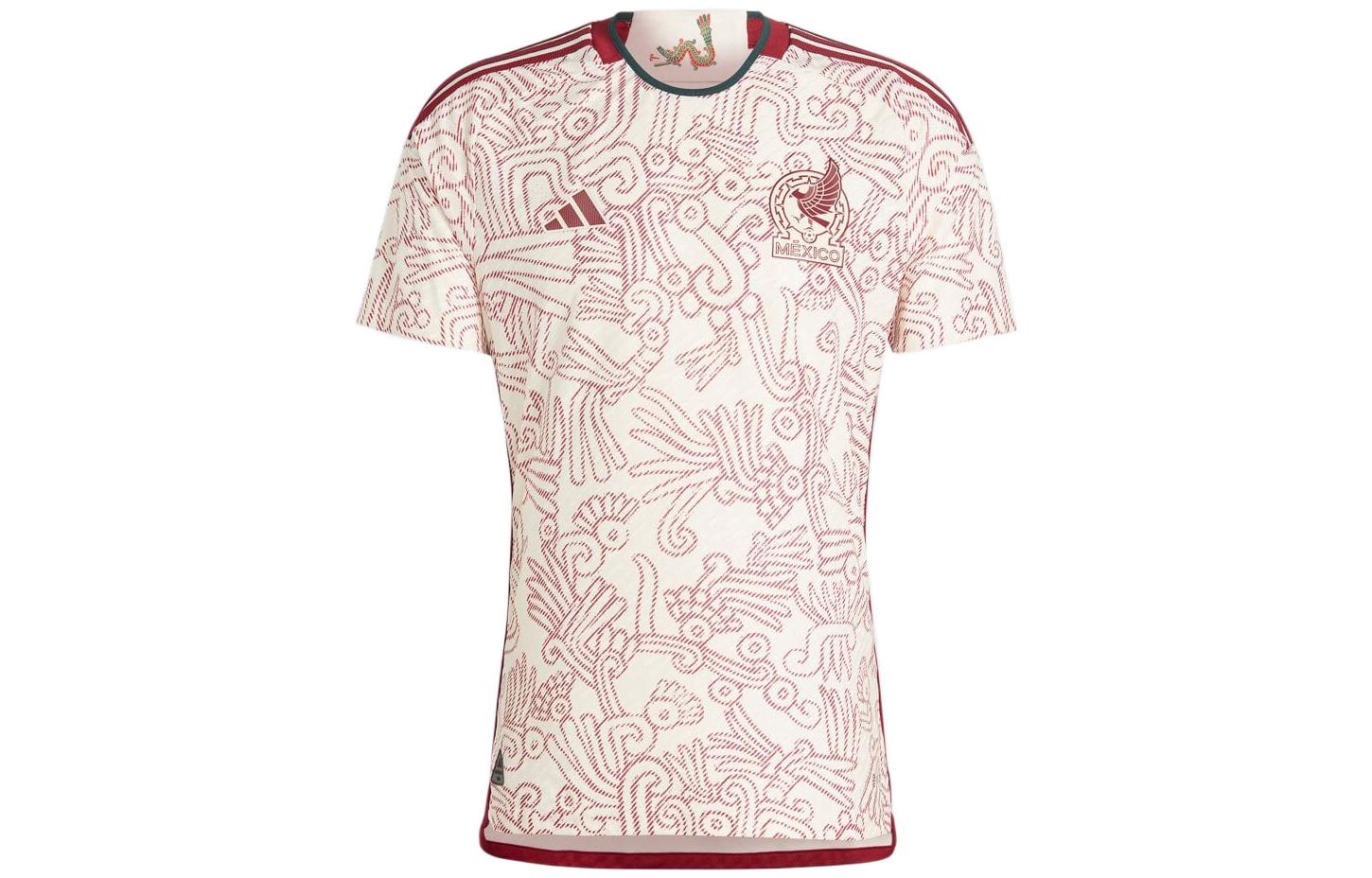 adidas Mexico 2022 World Cup Logo Print Short Sleeve Soccer Jersey HD9313