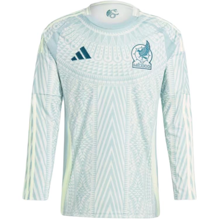 adidas MEXICO 24 Long-Sleeve Soccer Jersey - Linen Green IP6387