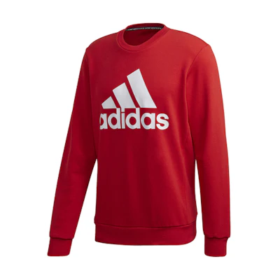 adidas MH BOS Crew FT Sweatshirt Long Sleeve Light Scarlet Red FQ7714