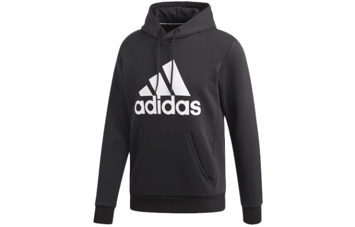 adidas MH BOS PO FL Hoodie Black Sports Style Pullover Sweatshirt DT9945