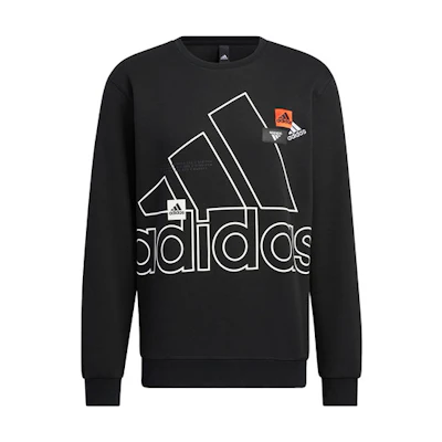 adidas MH BP3 Crew Logo Retro Sweatshirt Black Casual Autumn Wear HP1431