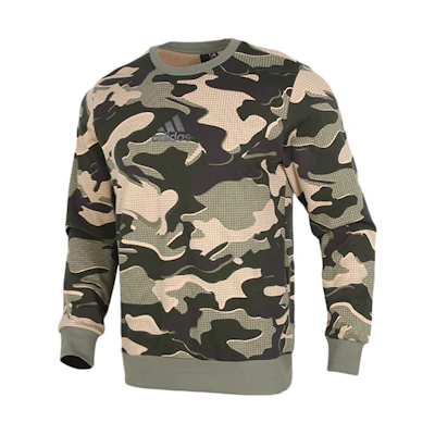 adidas MH GFX Camo Knit Crewneck Sweatshirt Men’s Camouflage GM4472
