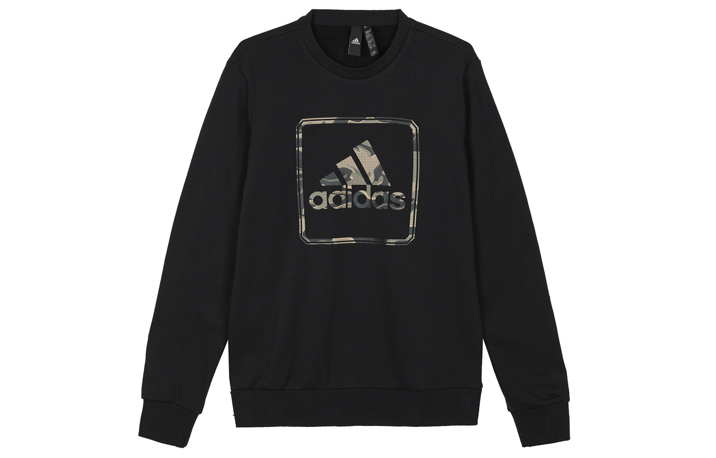 adidas MH Gfx Ft Bos Logo Graphic Crewneck Sweatshirt Black Retro Style GM4477