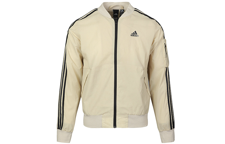 adidas MH JKT BOMB 3S Zip Jacket Beige - Perfect Gift for Him GH4804