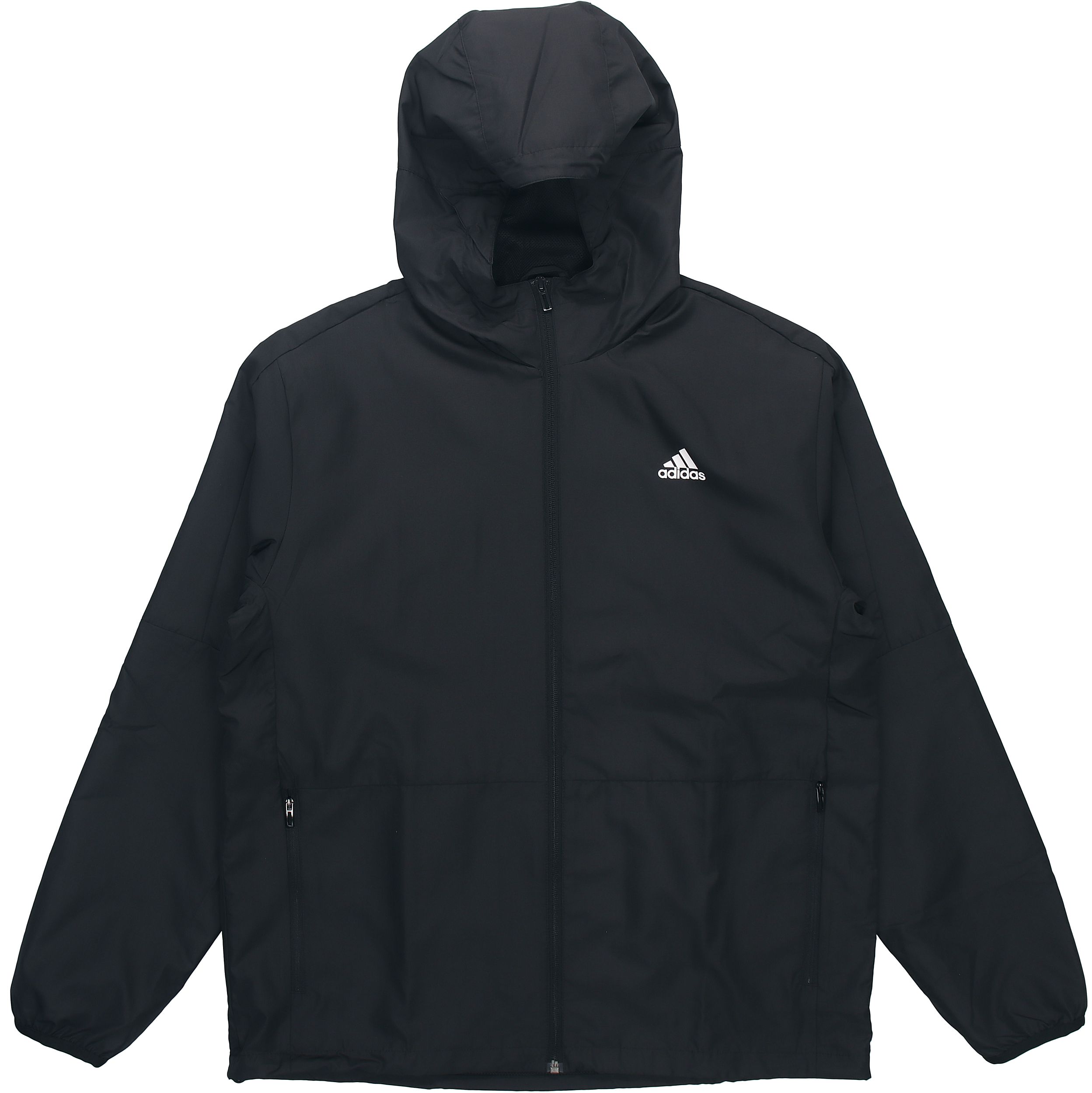 adidas MH Lite Black Woven Logo Hooded Jacket Casual Sportswear HM2976