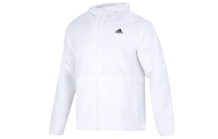 adidas MH Lite Woven Hooded Jacket White Casual Sportswear HM2977