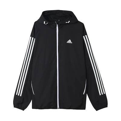 adidas MH WB 3-Stripes Logo Hoodie Jacket Black Men’s International Version GF3962