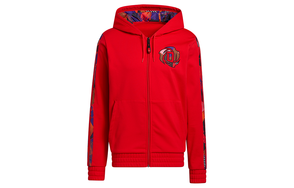 adidas Mic Rose Fz Crimson Basketball Hoodie Jacket GQ1365