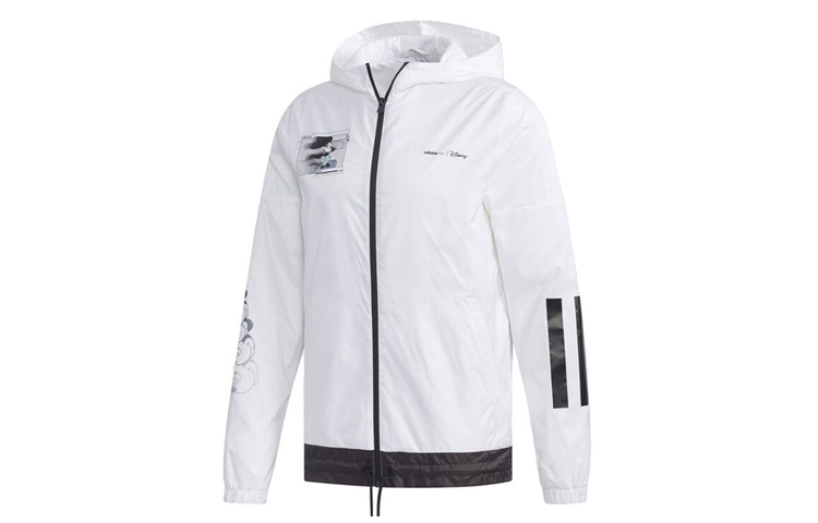 adidas Mickey Casual Sports Hoodie Jacket White () EI4535