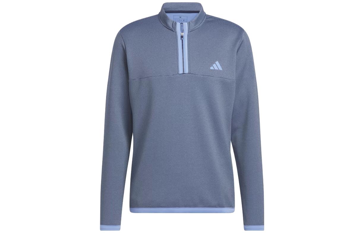 adidas Microdot 1/4-Zip Golf Pullover High-Neck Sweatshirt Blue - HS7588