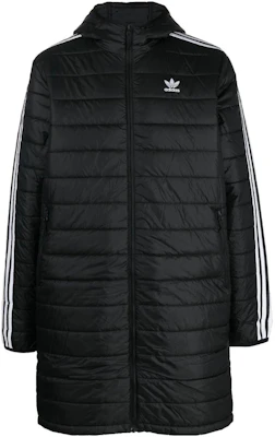 阿迪达斯中长款黑色羽绒外套,刺绣标志条纹 HM2461 Buy 阿迪达斯中长款黑色羽绒外套,刺绣标志条纹 HM2461