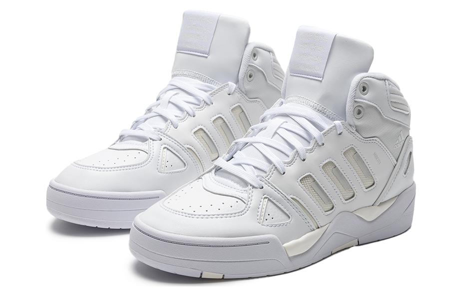 Lookbook adidas 舒適 耐磨透氣 中筒 生活休閒鞋 男款 白色