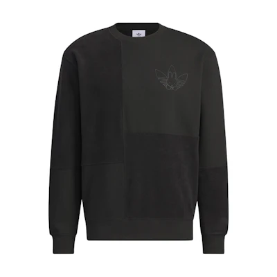 adidas MIFFY Crew Logo Print Black Sweatshirt Collab Casual Sportswear HY7294