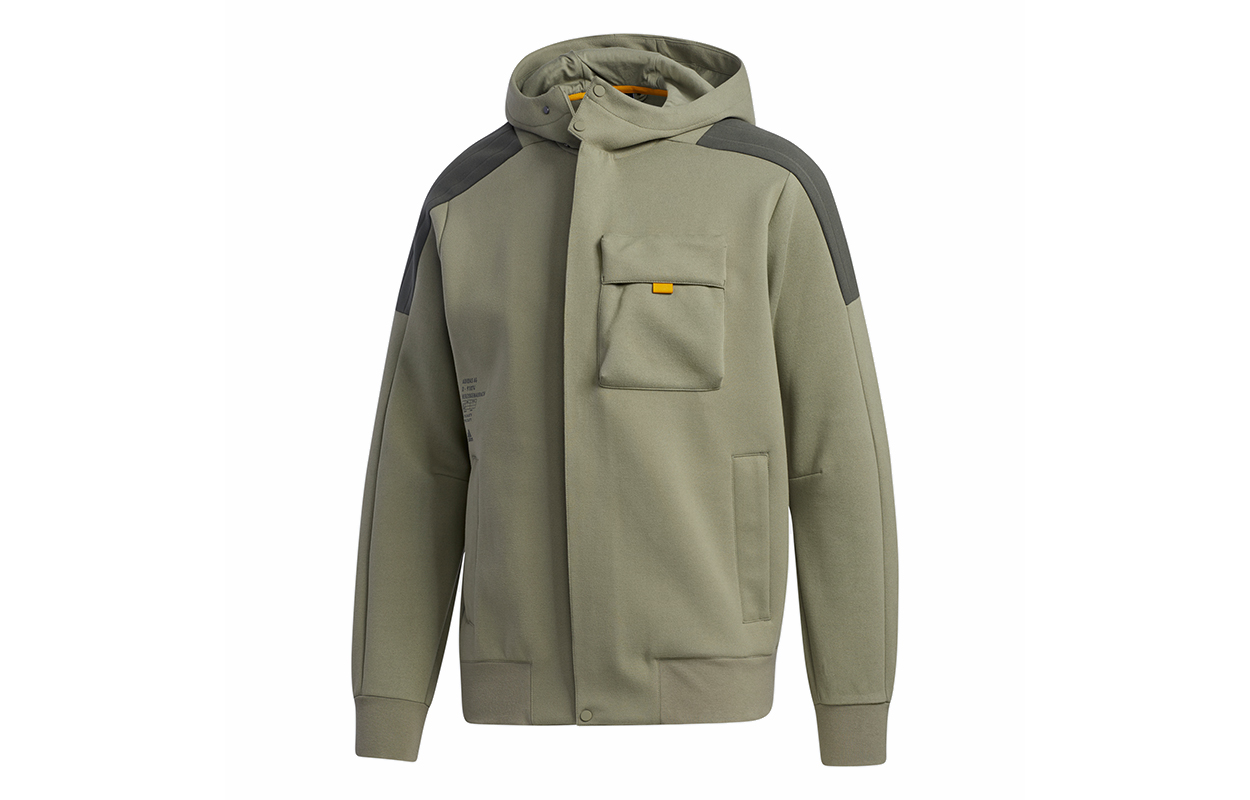 adidas Military Green Hooded Multi-Pocket Casual Jacket GM4421