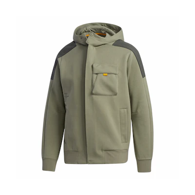 adidas Military Green Hooded Multi-Pocket Casual Jacket GM4421