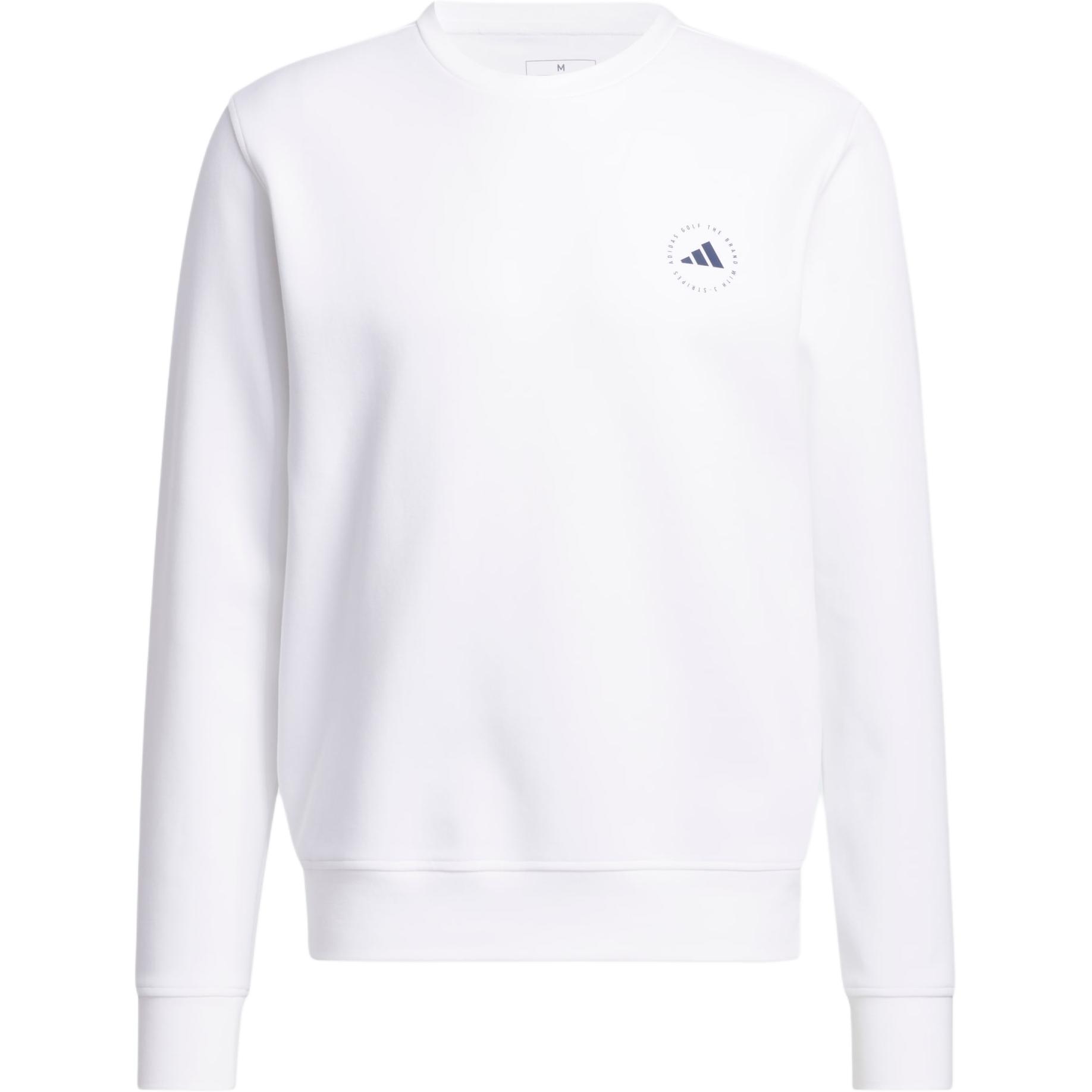 adidas Minimalist Embroidered Crewneck Pullover Sweatshirt White IU4517