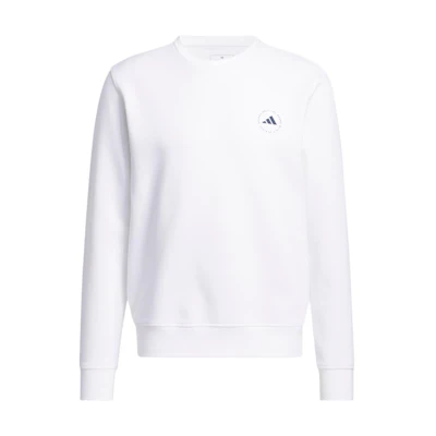 adidas Minimalist Embroidered Crewneck Pullover Sweatshirt White IU4517