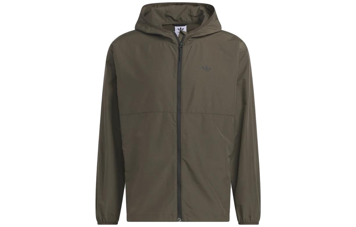 adidas Minotek 2WAY Olive Logo Printed Long-Sleeve Unisex Jacket IB5043
