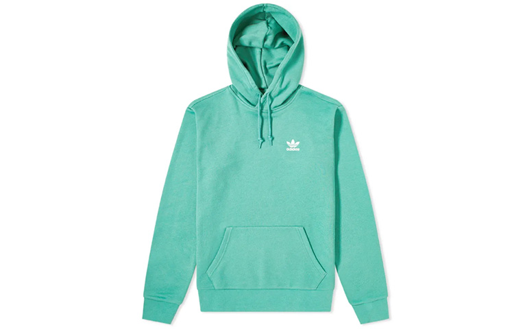 adidas Mint Green Retro Hoodie with Drawstring FM9961