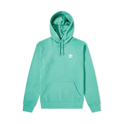 adidas Mint Green Retro Hoodie with Drawstring FM9961