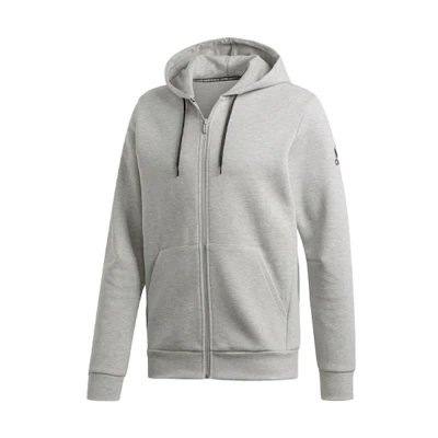 adidas Mixed Fabric Zip Hoodie Jacket - Gray DX7658