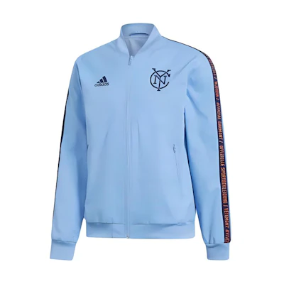 adidas MLS New York City Anthem Logo Casual Jacket - Blue DP5025