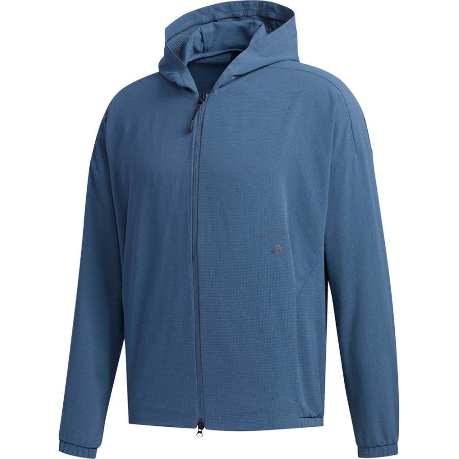 adidas MMHE Mesh Jacket Legacy Blue Letter Print Zip Hoodie Blue FM5398