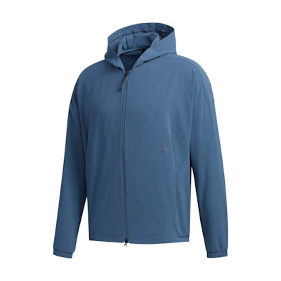 adidas MMHE Mesh Jacket Legacy Blue Letter Print Zip Hoodie Blue FM5398