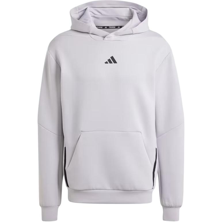 adidas Moisture-Wicking Hoodie Gym & Training Logo Pullover Glory Grey IY1120