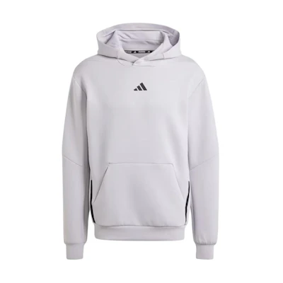 adidas Moisture-Wicking Hoodie Gym & Training Logo Pullover Glory Grey IY1120