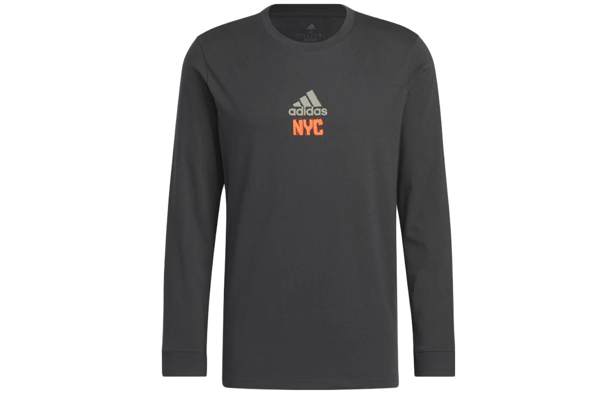 adidas Monochrome Logo Print Crewneck Sweatshirt Charcoal Grey IC7737