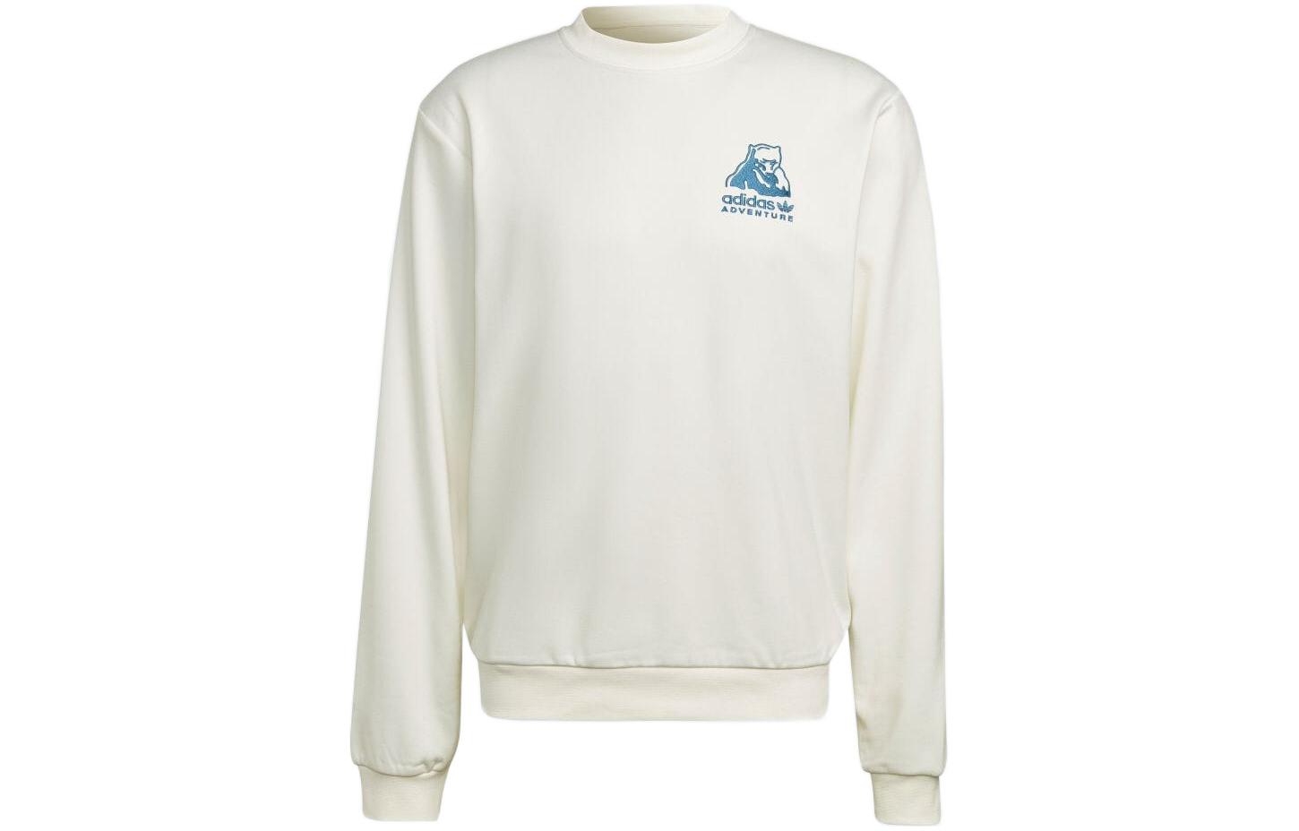 adidas Monochrome Logo Pullover Sweatshirt Grey/White HK5017