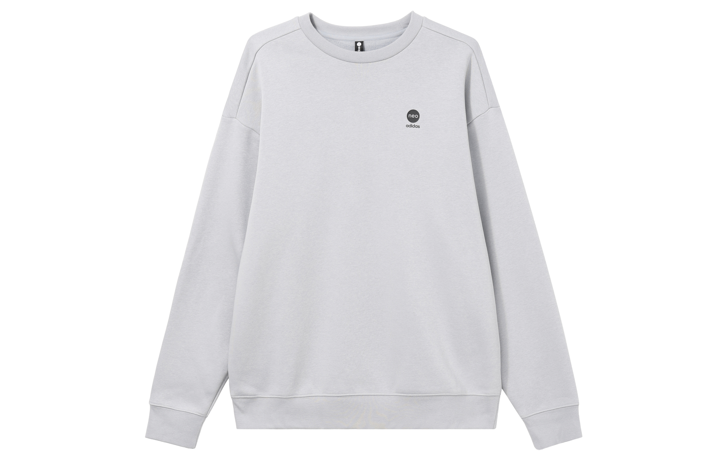 adidas Monochrome Small Logo Fleece Long-Sleeve Sweatshirt Unisex Grey HY9655