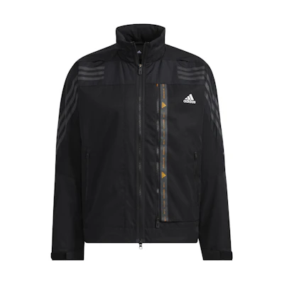 adidas Monochrome Striped Retro Hooded Jacket HE9909
