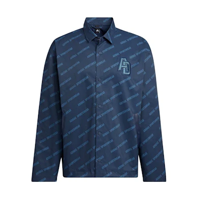 adidas Monogram Casual Long-Sleeve Button-Up Jacket Blue () IB2749