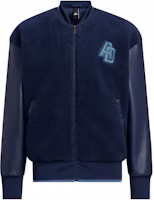 adidas MONOGRAM Logo Zip Vintage Navy Blue Jacket Long Sleeve Retro Style IB2726 adidas MONOGRAM Logo Zip Vintage Navy Blue Jacket Long Sleeve Retro Style IB2726