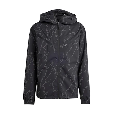 adidas Montreal Print Windbreaker Jacket Black - Patterned Athletic Hoodie IM9878