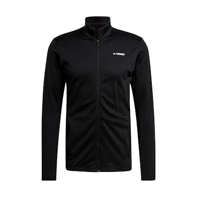adidas Mt Full Zip Fleece Jacket Black with Logo Print Design GI7306