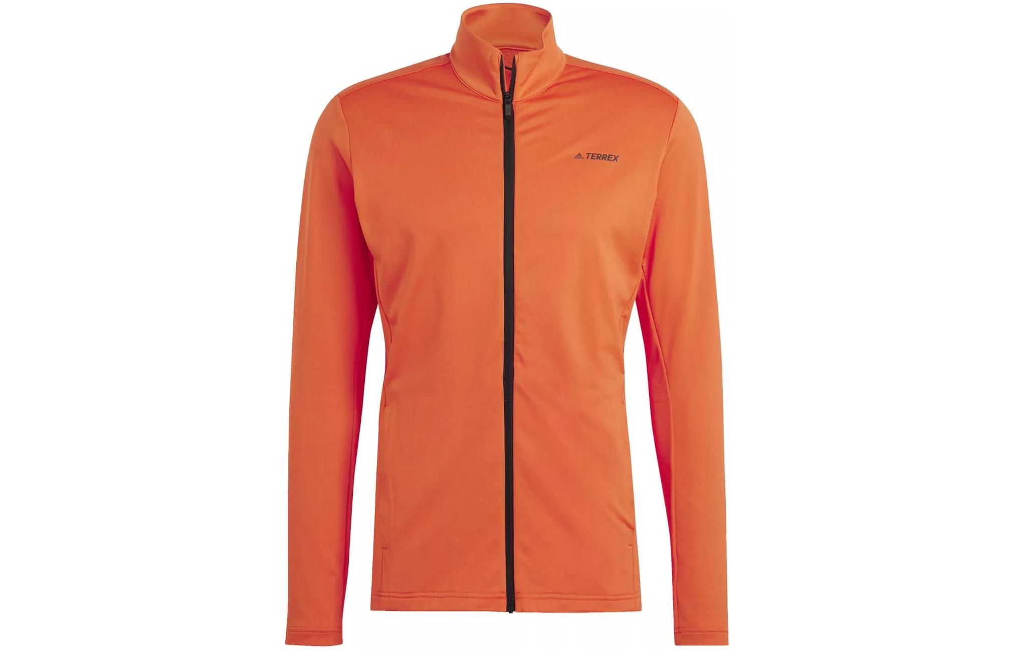 adidas MT Full Zip Fleece Jacket Orange - Breathable Sports Outerwear HI3607