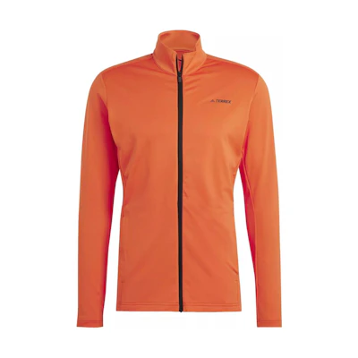 adidas MT Full Zip Fleece Jacket Orange - Breathable Sports Outerwear HI3607