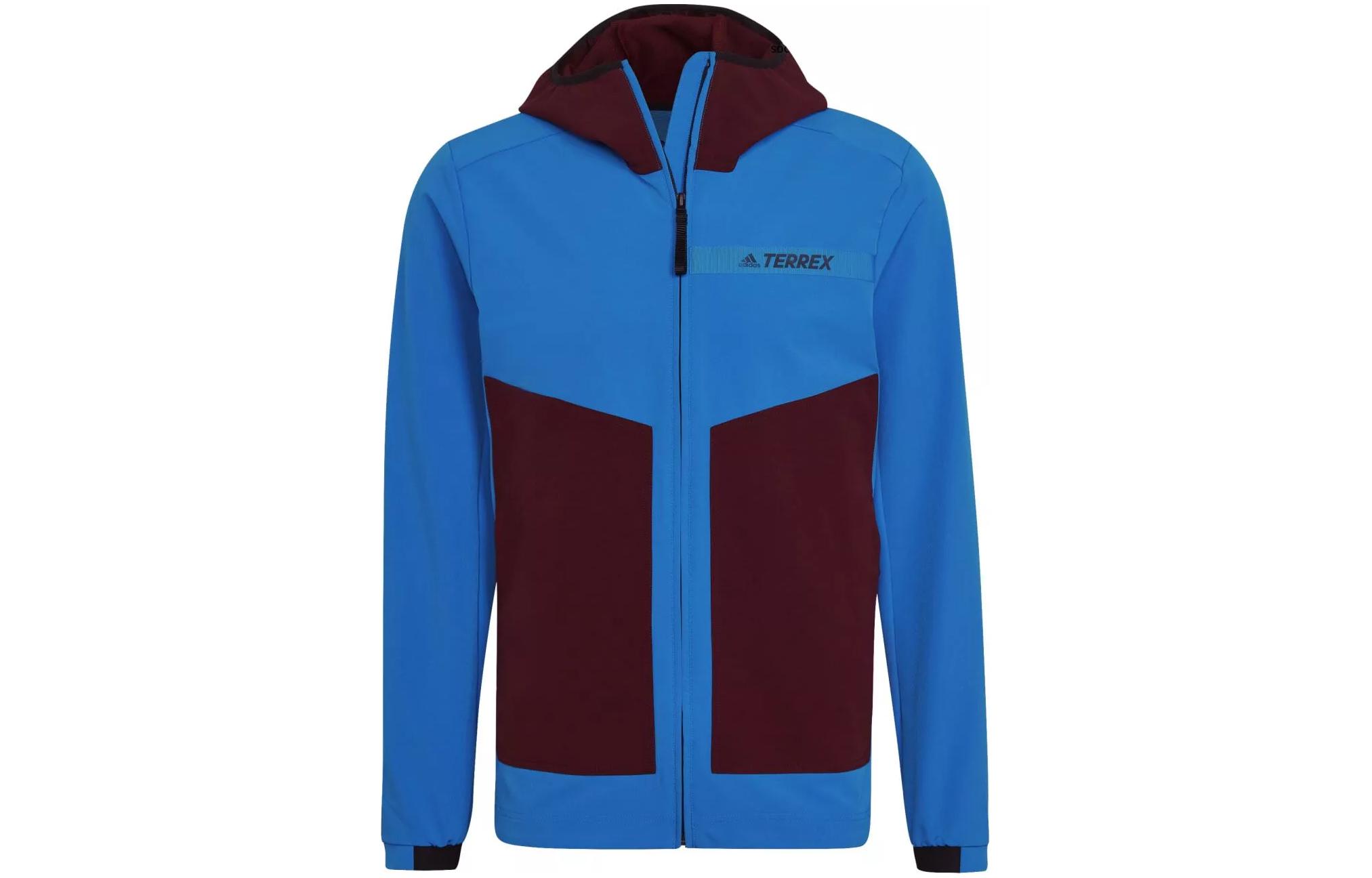 adidas MT Softshell Jacket Slim-Fit Hooded Insulated Coat Blue H53396